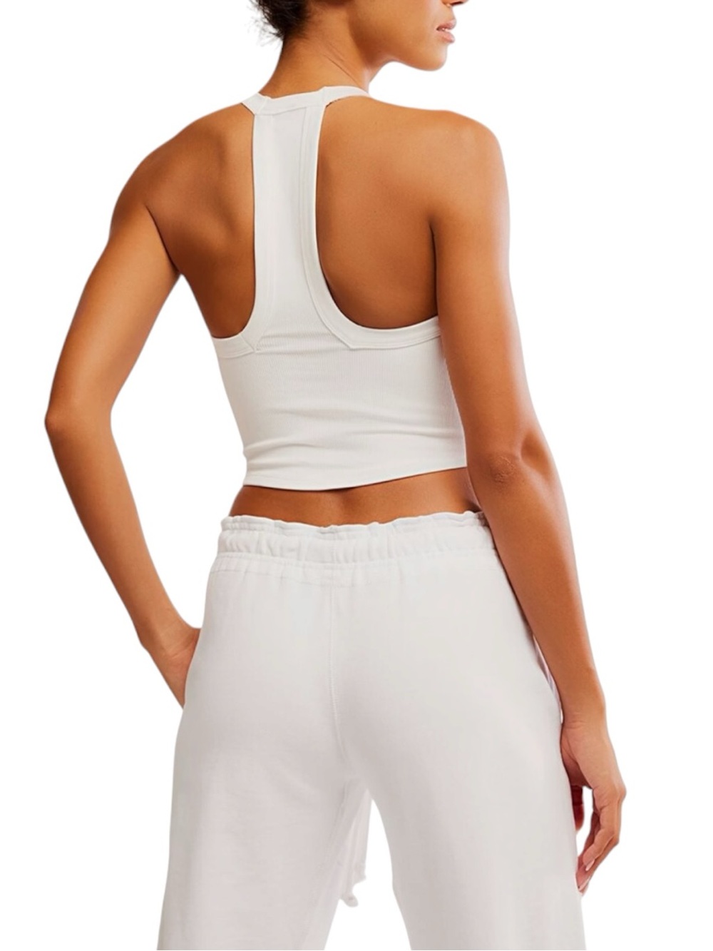 Free People FP Movement All Clear Ribbed V-Neck Cami Racerback M/L - Picture 3 of 8